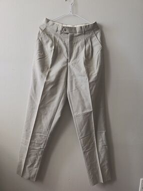 Balenciaga Men's Pleated Chinos - Light Beige